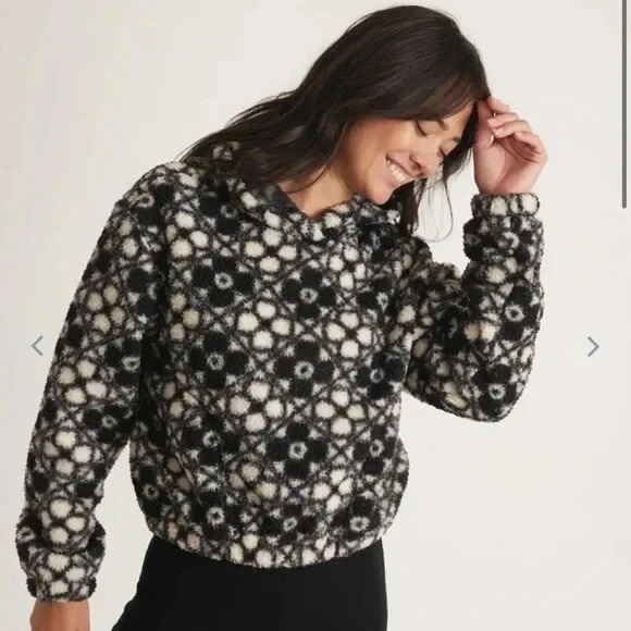 Marine Layer Black And White Patterned Jacket